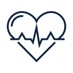 Icon of heart with EKG reading